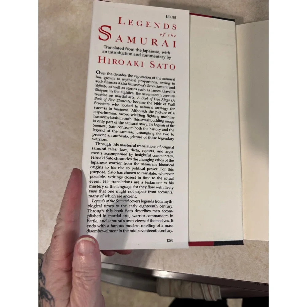 Legends of the Samurai Hiroaki Sato 1995 Hardcover Overlook Press 0879516194